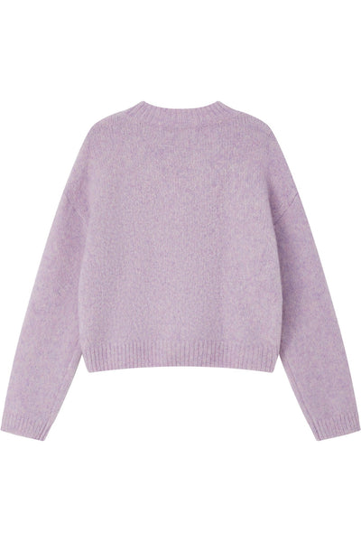 Lara Basic Alpaca Wool Knit Jumper - Purple