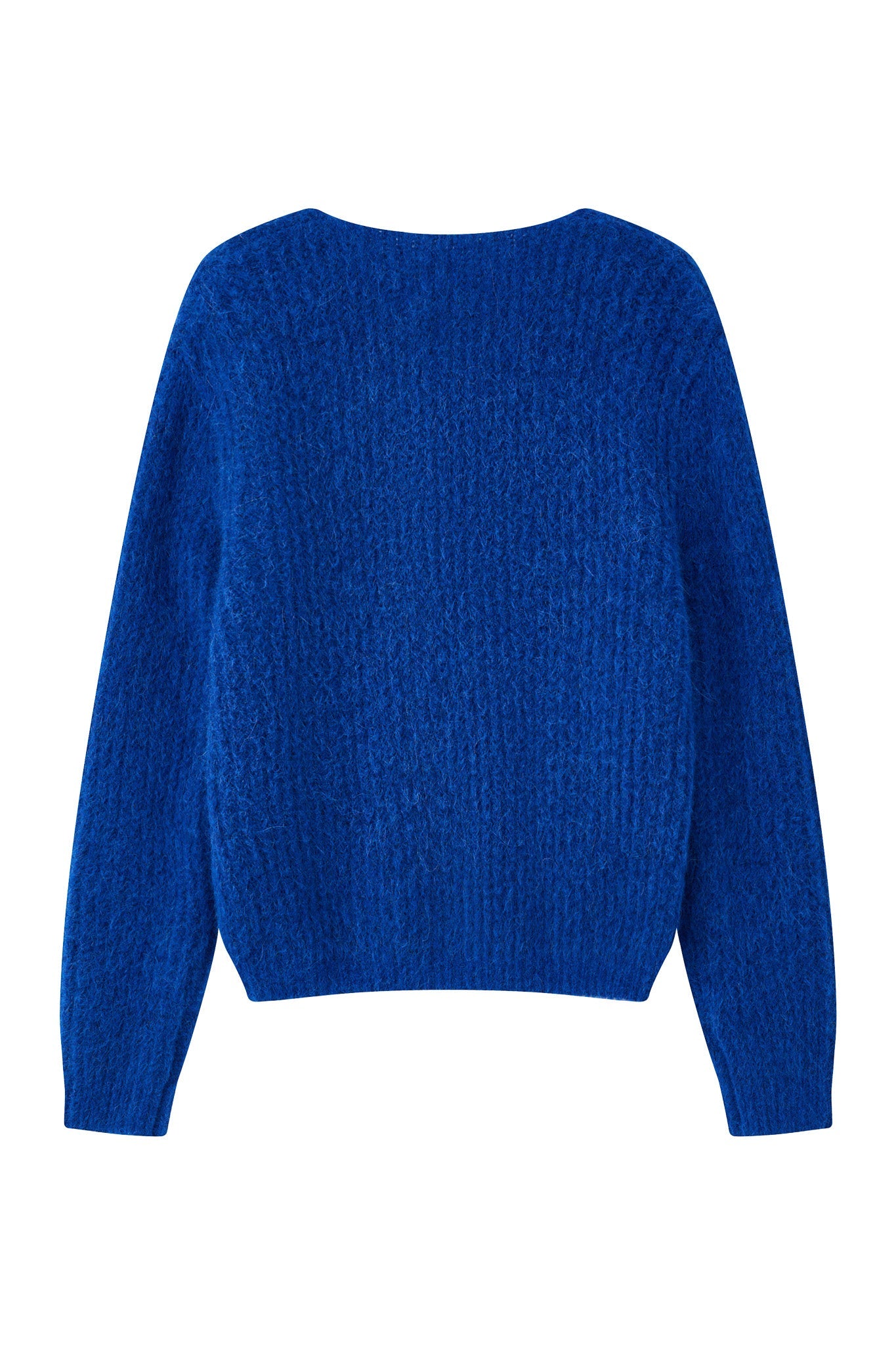 Immy V-neck Basic Alpaca wool  Knit Jumper - Royal Blue