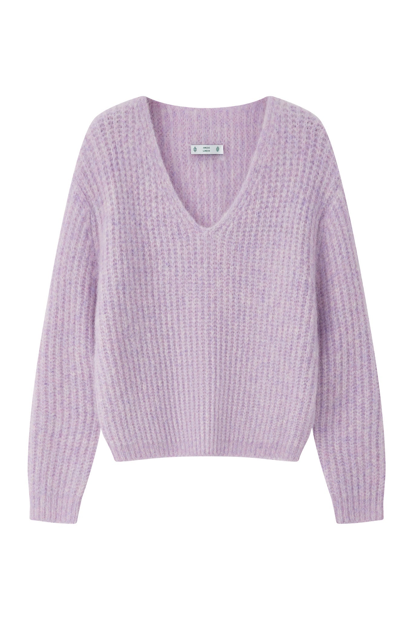 Immy V-neck Basic Alpaca wool  Knit Jumper - Purple