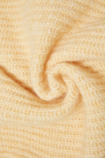 Immy V-neck Basic Alpaca Wool Knit Jumper - Yellow