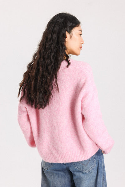 Lara  Alpaca wool Knit Cardigan - Pink