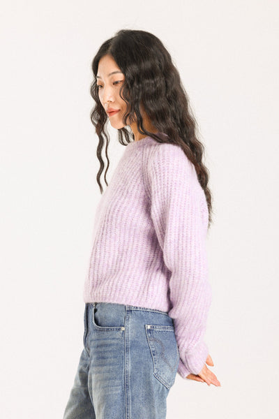 Janet Ribbed Alpaca wool  Knit Jumper - Purple