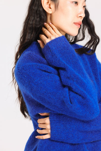 Lara Basic Alpaca Wool Knit Jumper - Royal Blue