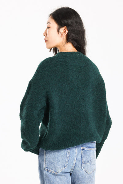 Lara Basic Alpaca wool  Knit Jumper  - Forest