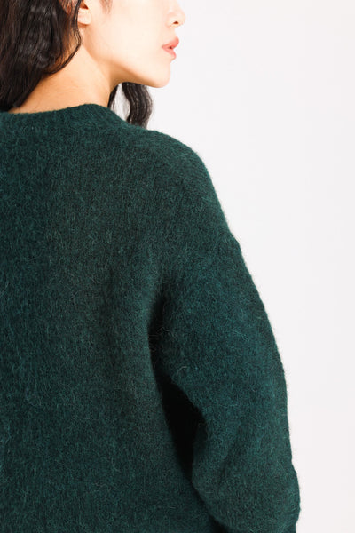 Lara Basic Alpaca wool  Knit Jumper  - Forest