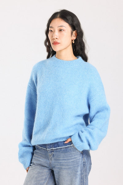 Lara Basic Alpaca wool  Knit Jumper - Sky