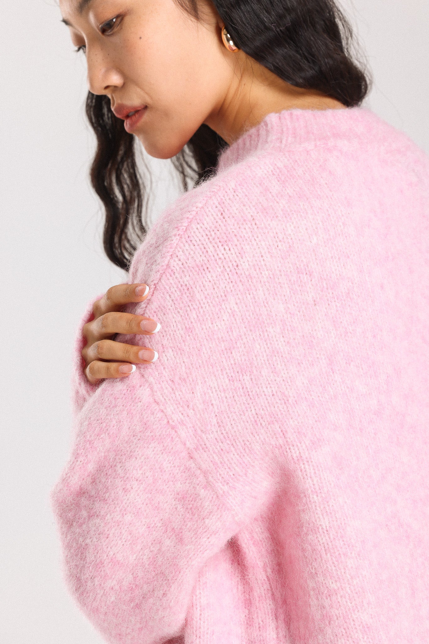 Lara Basic Alpaca wool Knit Jumper - Pink