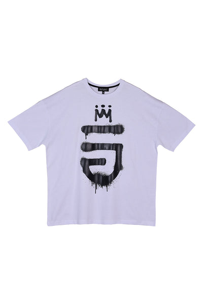 Oversized Royal Tee White