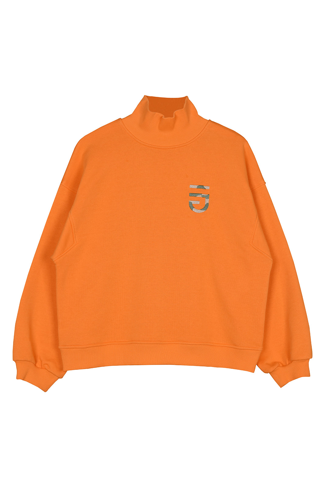 Oversize Turtleneck Sweatshirt Orange