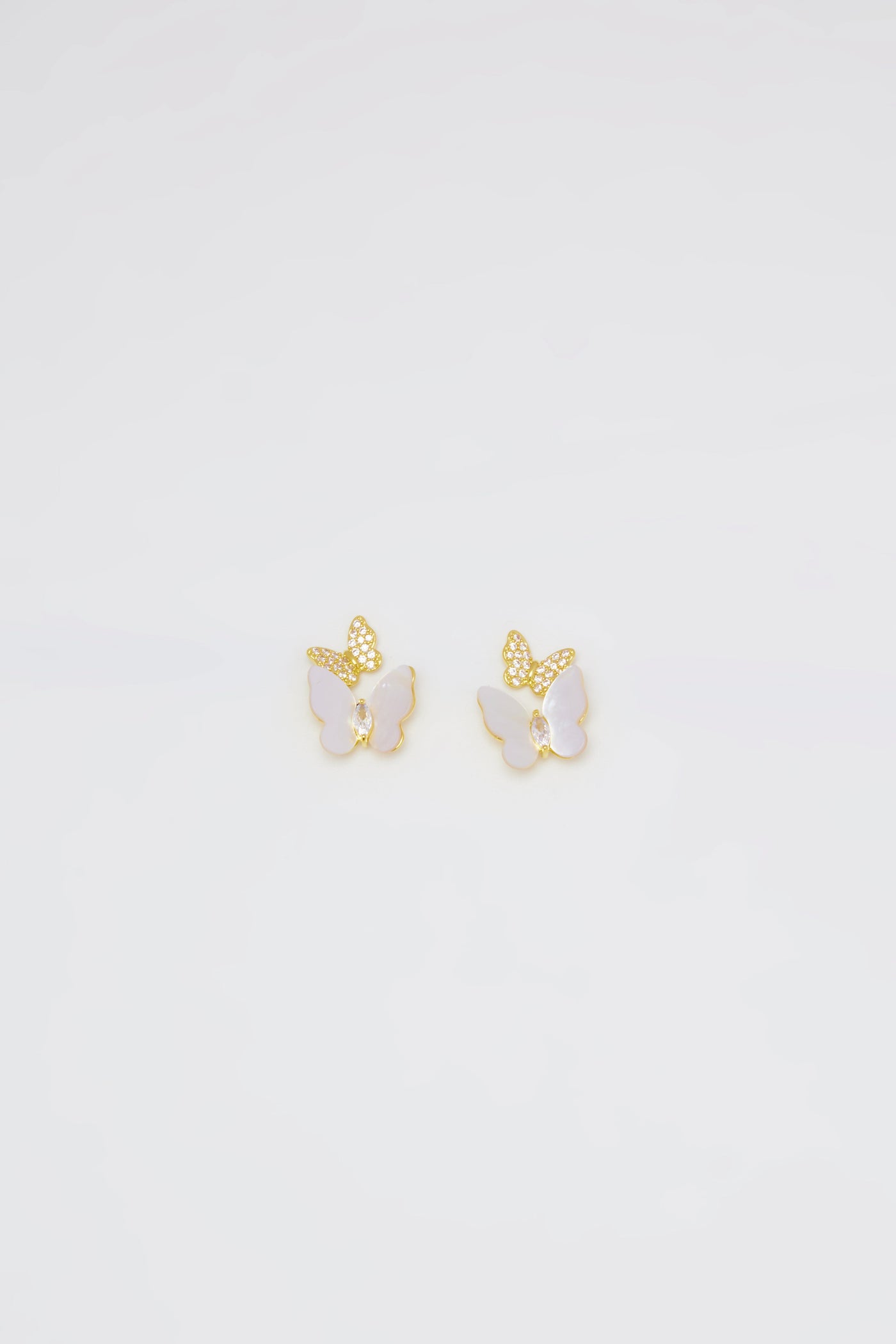 Butterfly Mother of Pearl Stud Earrings