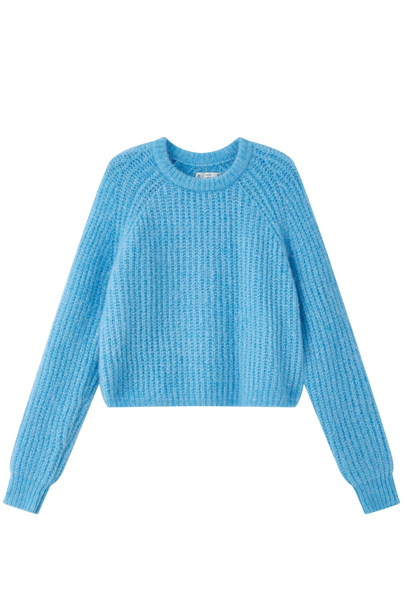 Janet Ribbed Alpaca Wool Knit Jumper - Sky