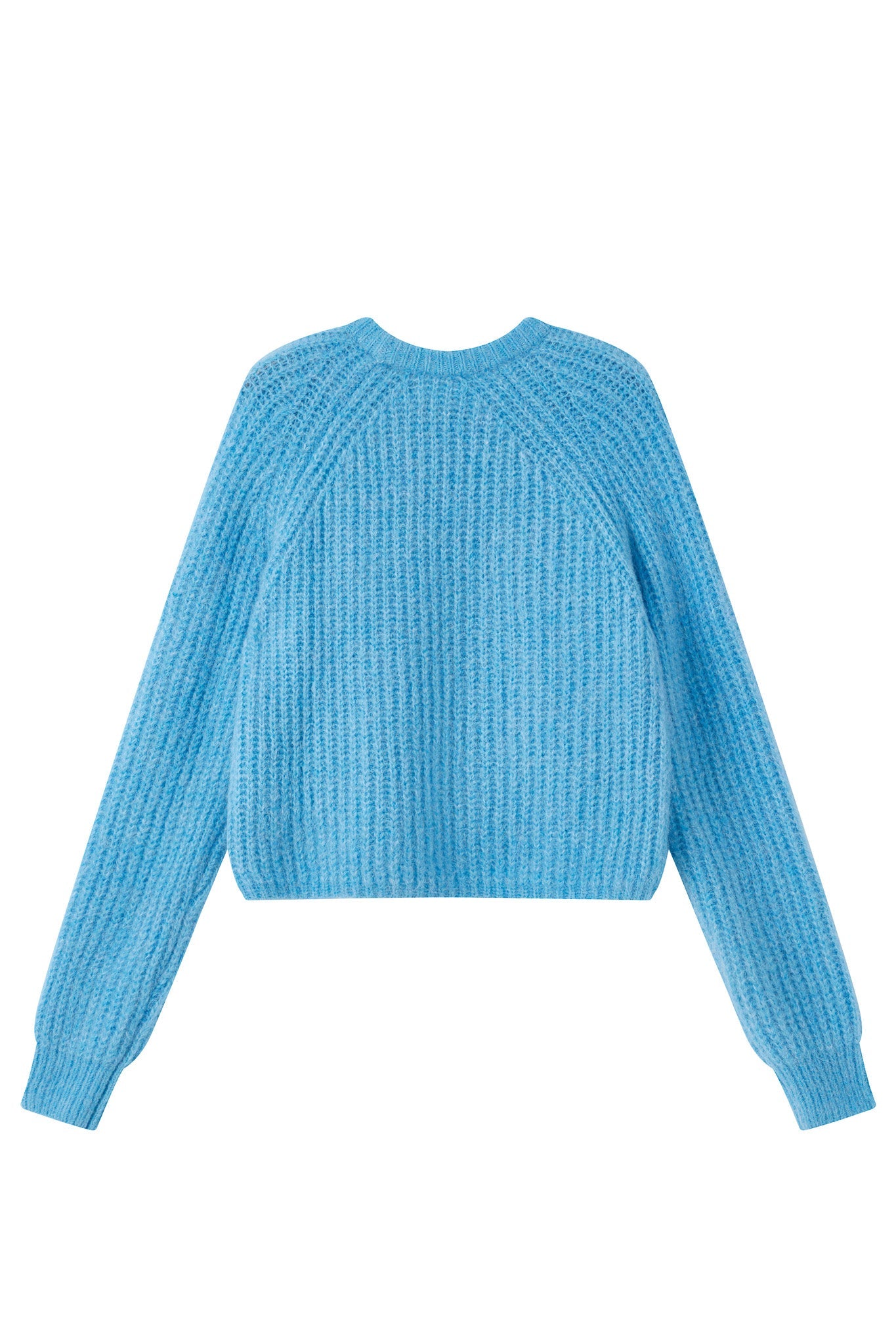 Janet Ribbed Alpaca Wool Knit Jumper - Sky