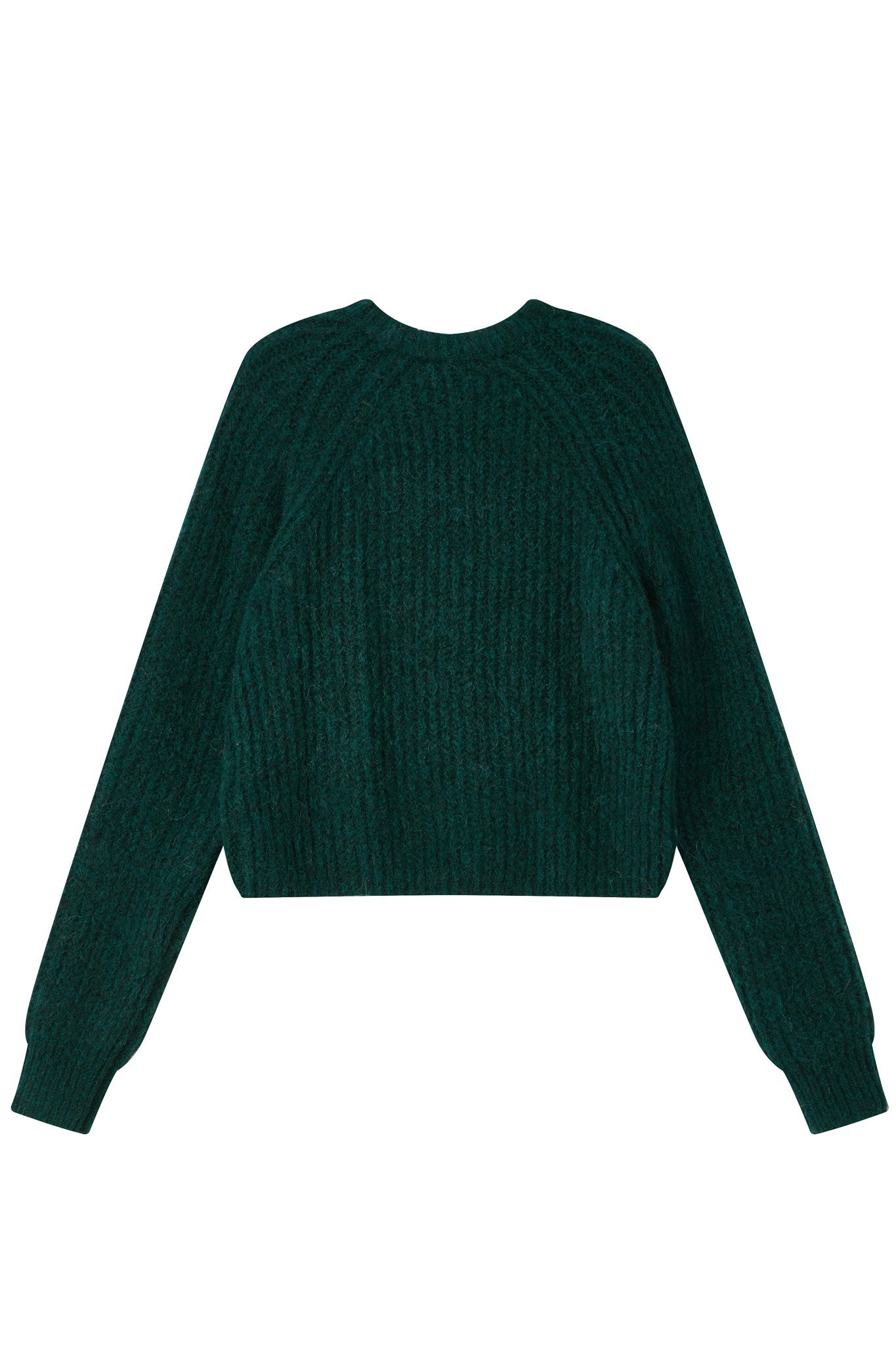 Janet Ribbed Alpaca wool  Knit Jumper  - Forest