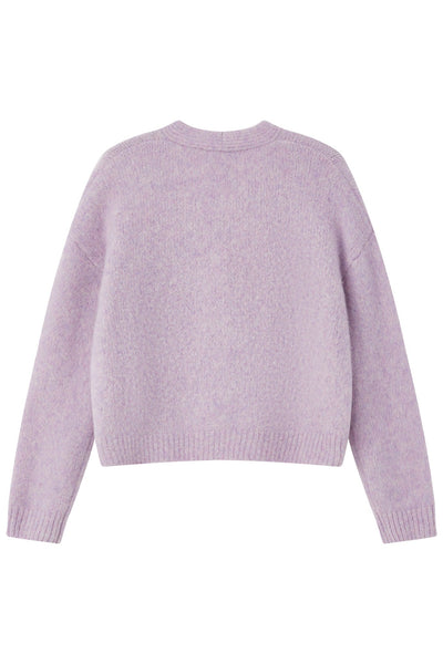 Lara Alpaca wool  Knit Cardigan - Purple