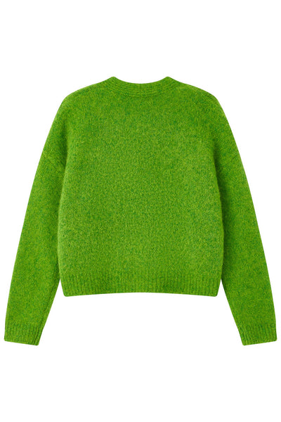 Lara Alpaca Wool Knit Cardigan - Green