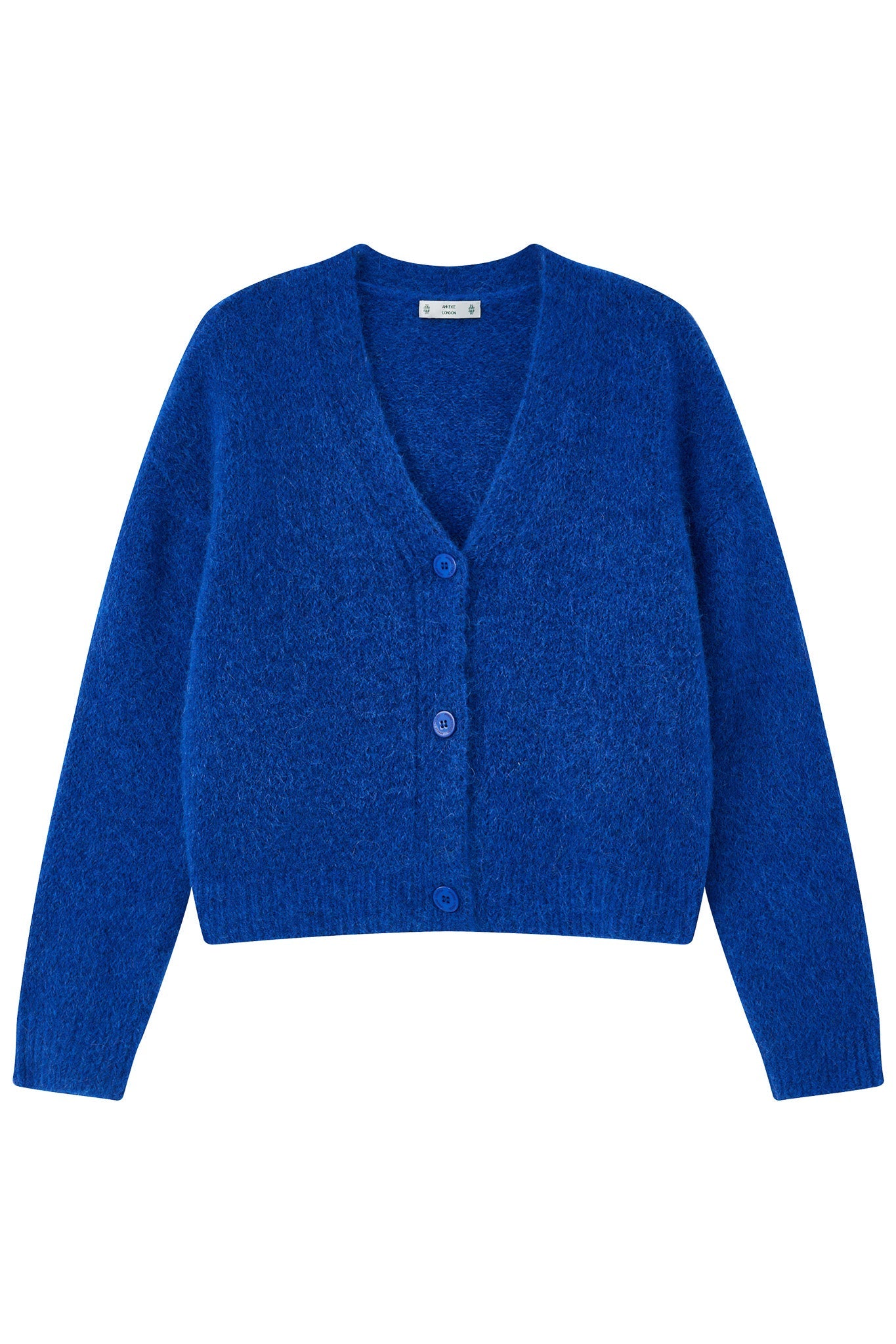 Lara Alpaca wool  Knit Cardigan - Royal Blue