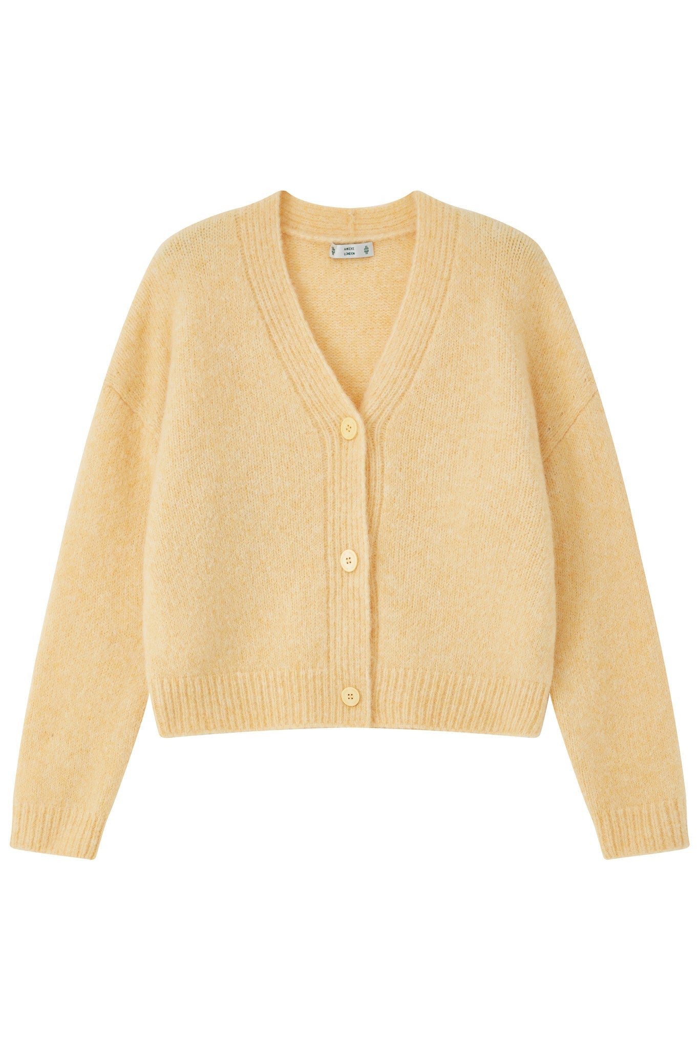 Lara Alpaca wool  Knit Cardigan - Yellow