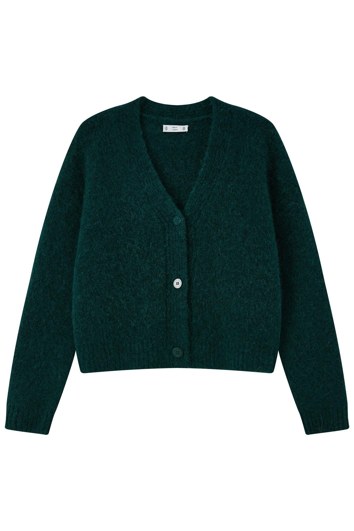 Lara Alpaca Wool Knit Cardigan  - Forest