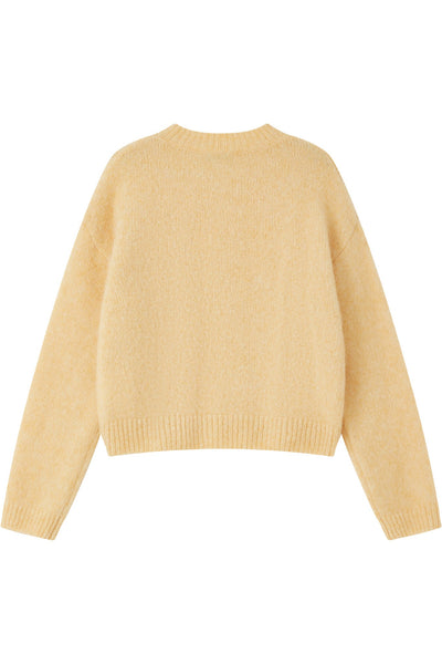 Lara Basic Alpaca Wool Knit Jumper - Yellow