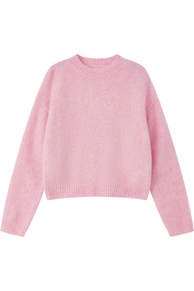 Lara Basic Alpaca wool Knit Jumper - Pink