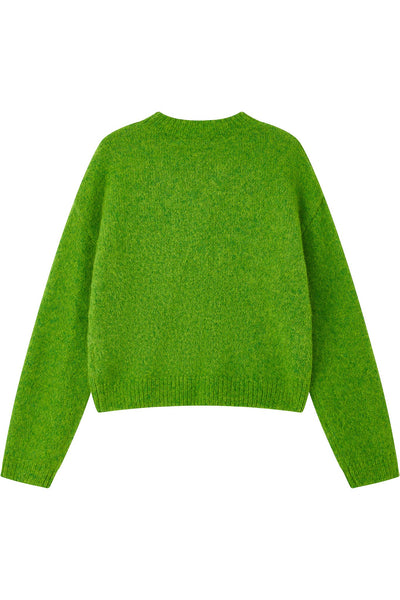 Lara Basic Alpaca Wool Knit Jumper - Green