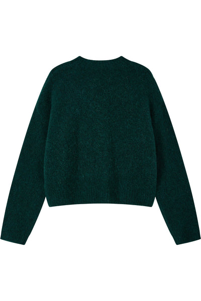 Lara Basic Alpaca wool  Knit Jumper  - Forest