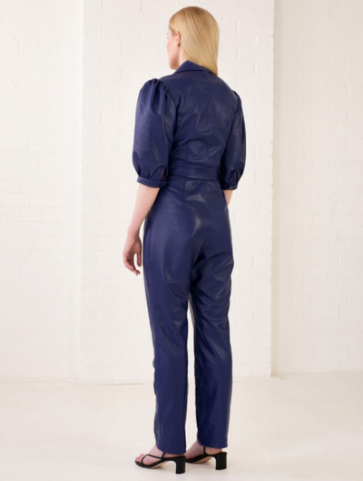 Tailored Leather jumpsuit | A.L.O.N.E