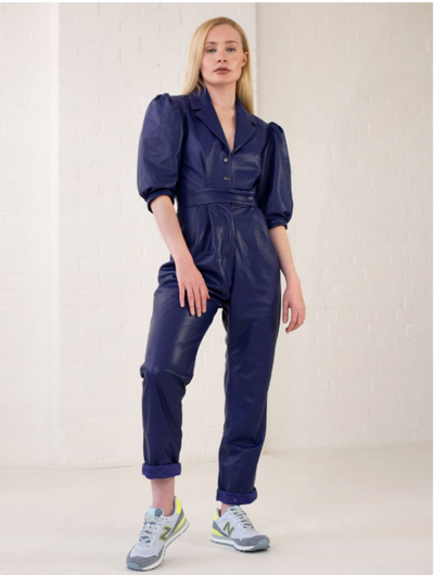 Tailored Leather jumpsuit | A.L.O.N.E