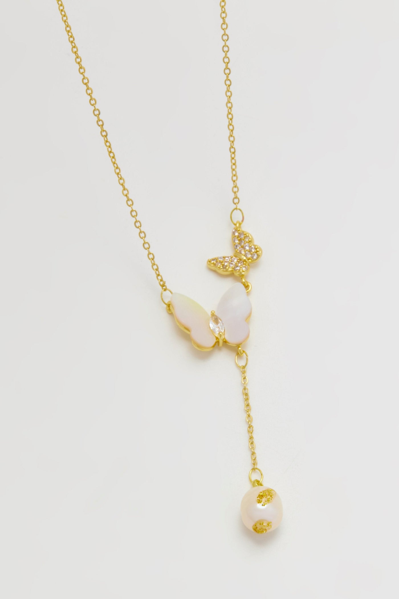 Mother of Pearl Butterfly Necklace