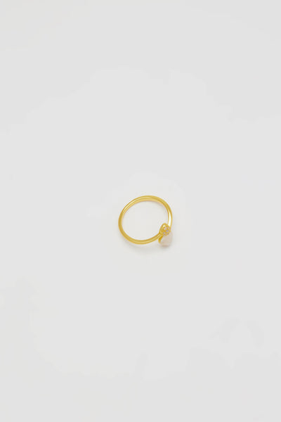 Aly Gold Ring with Two Hearts