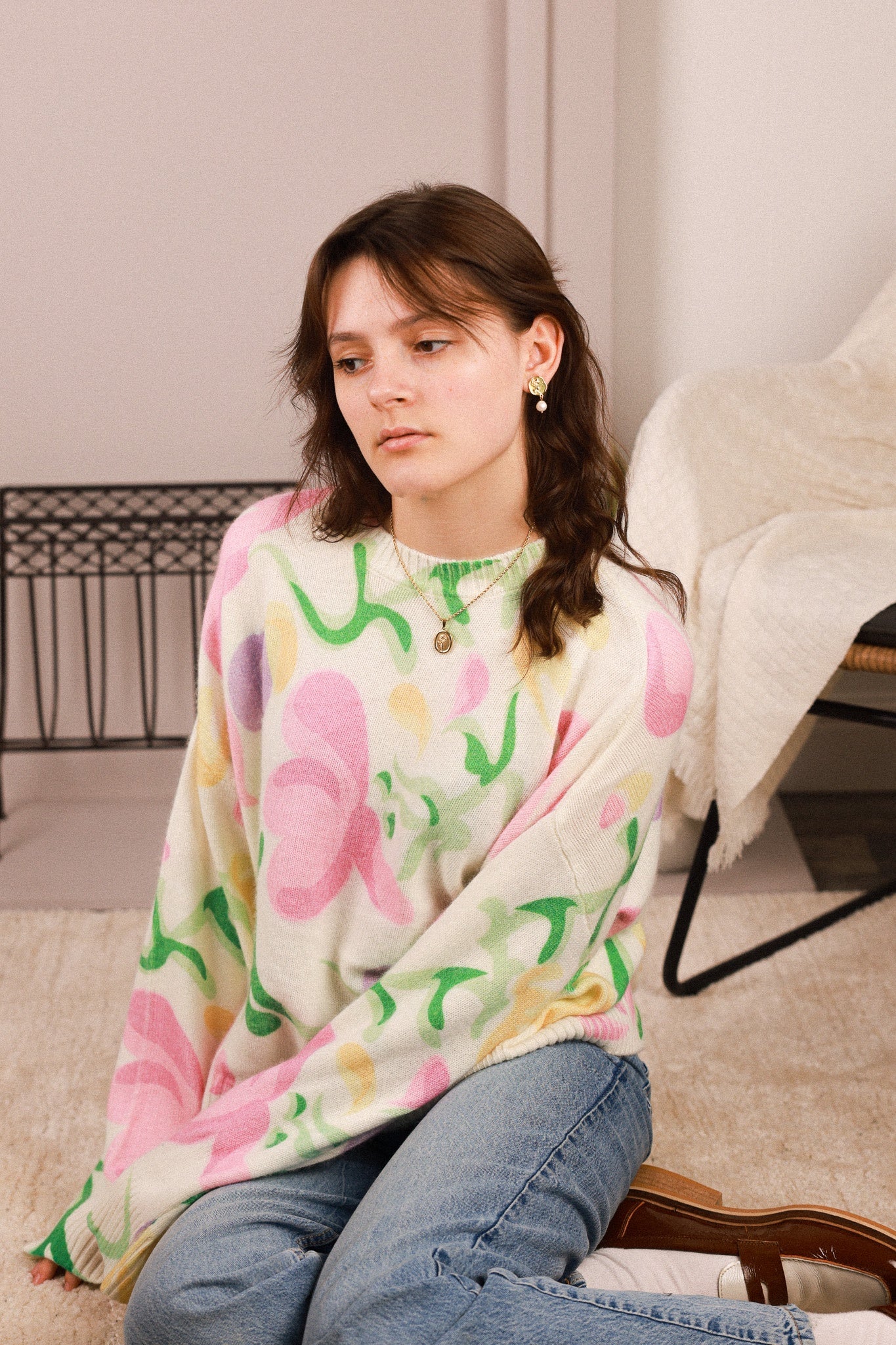 Multi-coloured Print Jumper