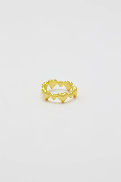 Edith Gold Hearts Ring