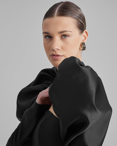 Jet Black PUFFED SLEEVE BOLERO