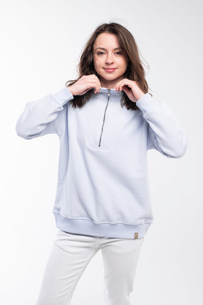 Zipped Neck Sweatshirt