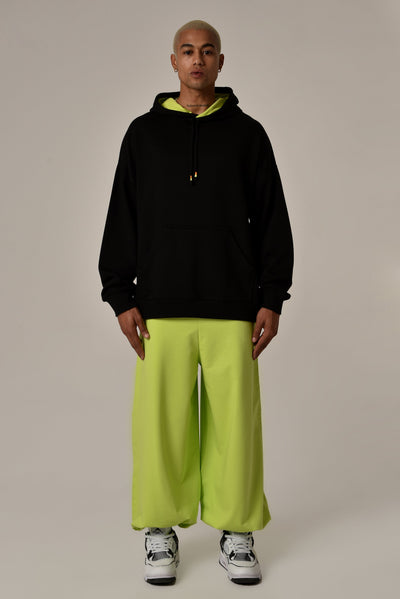 Oversize Hoodie Black Lime