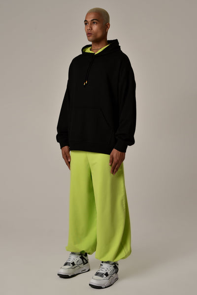 Oversize Hoodie Black Lime