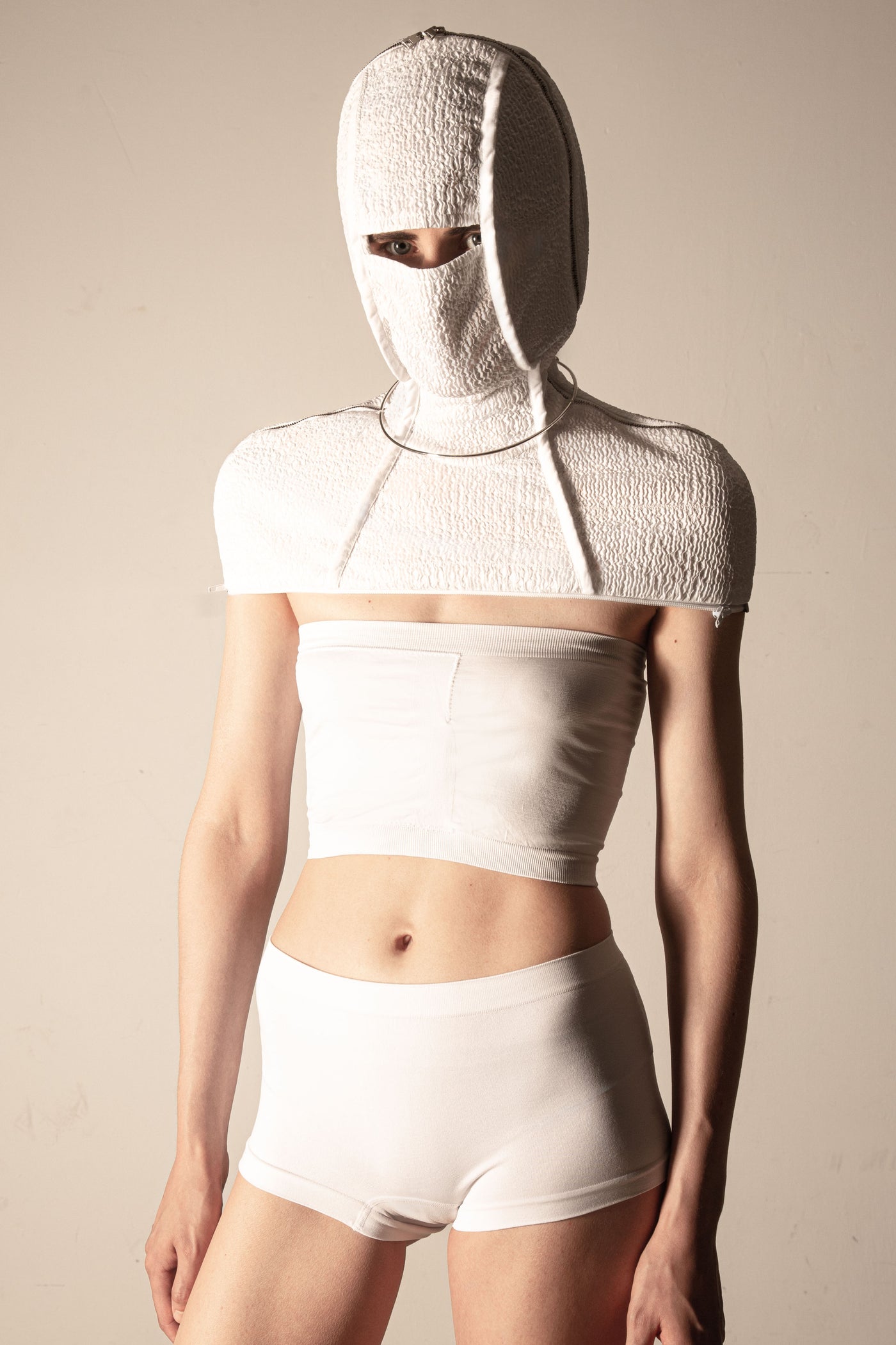 THESIS 3-way transforming piece: dress/hood