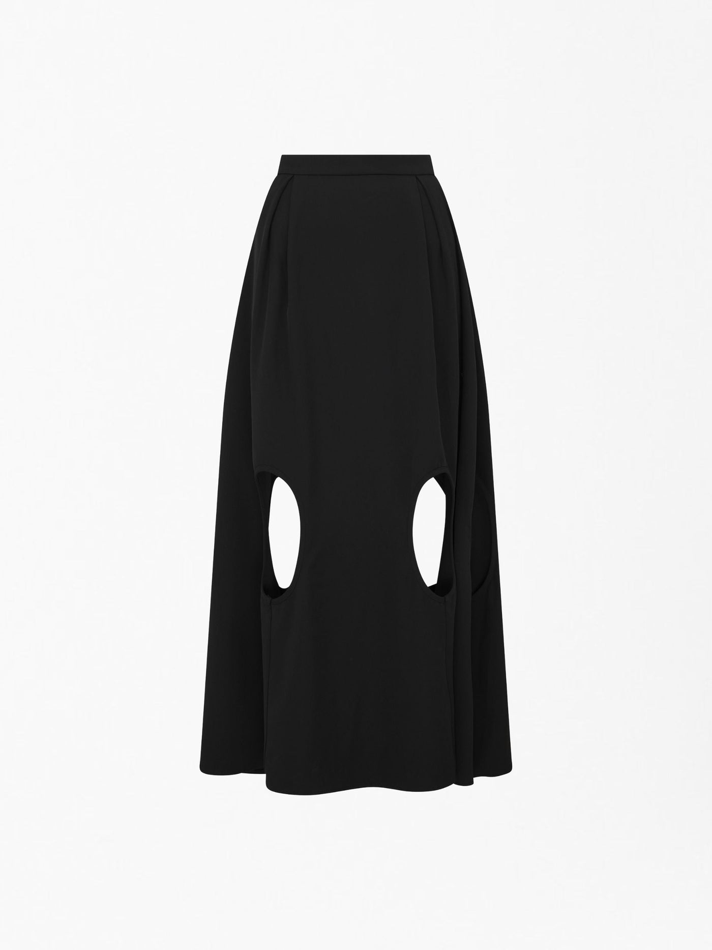 SOUR FIGS Flare Cut-Out Midaxi Skirt in Black