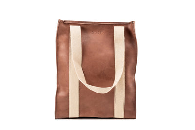 Leather Tote Tobacco Manhattan Collection