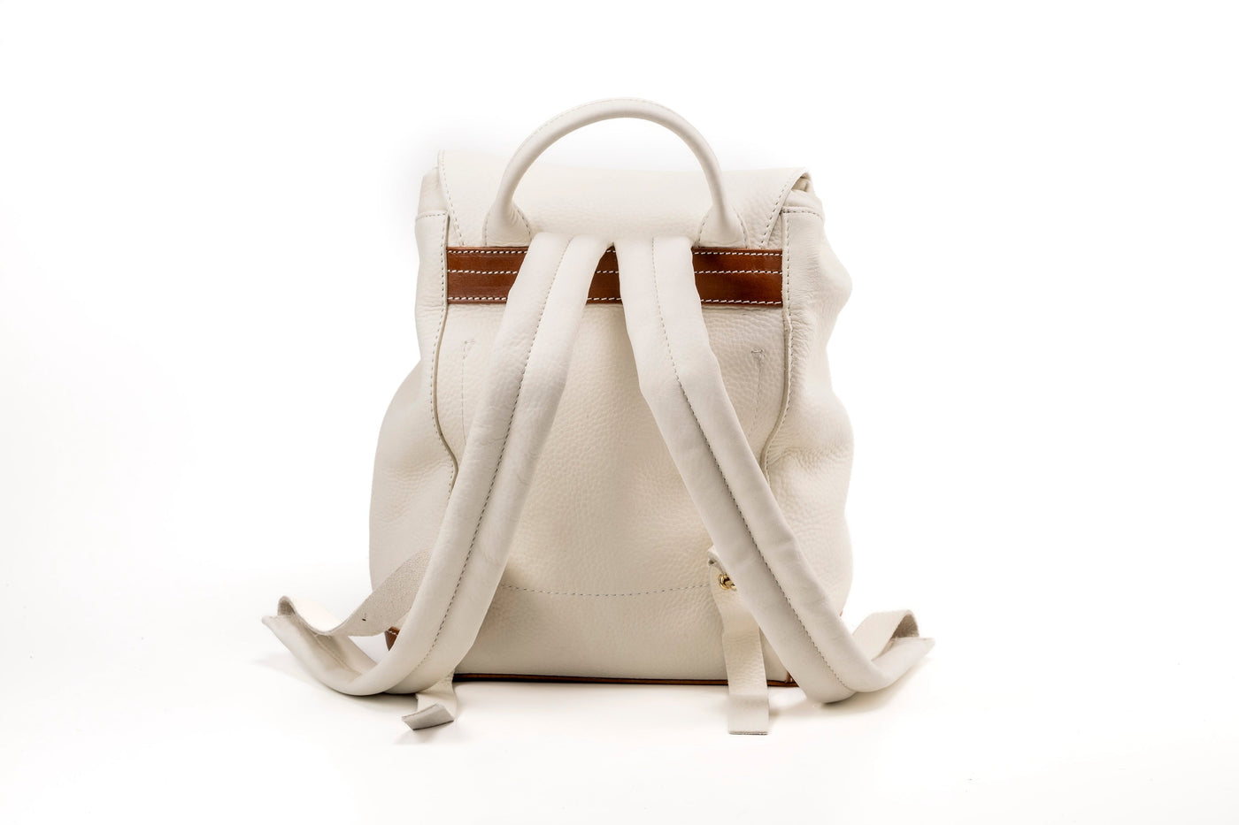 Leather Backpack White Laurel Canyon Collection