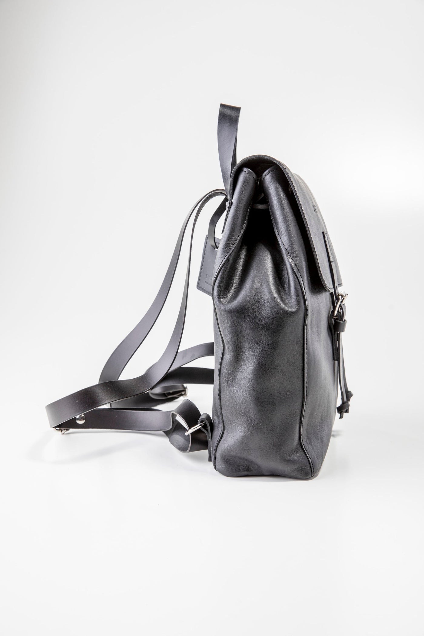 Leather Backpack in Arizona Black Mod 261