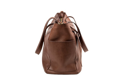 Leather Tote Tobacco Fifth Avenue Collection