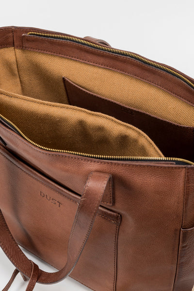 Leather Tote Tobacco Fifth Avenue Collection