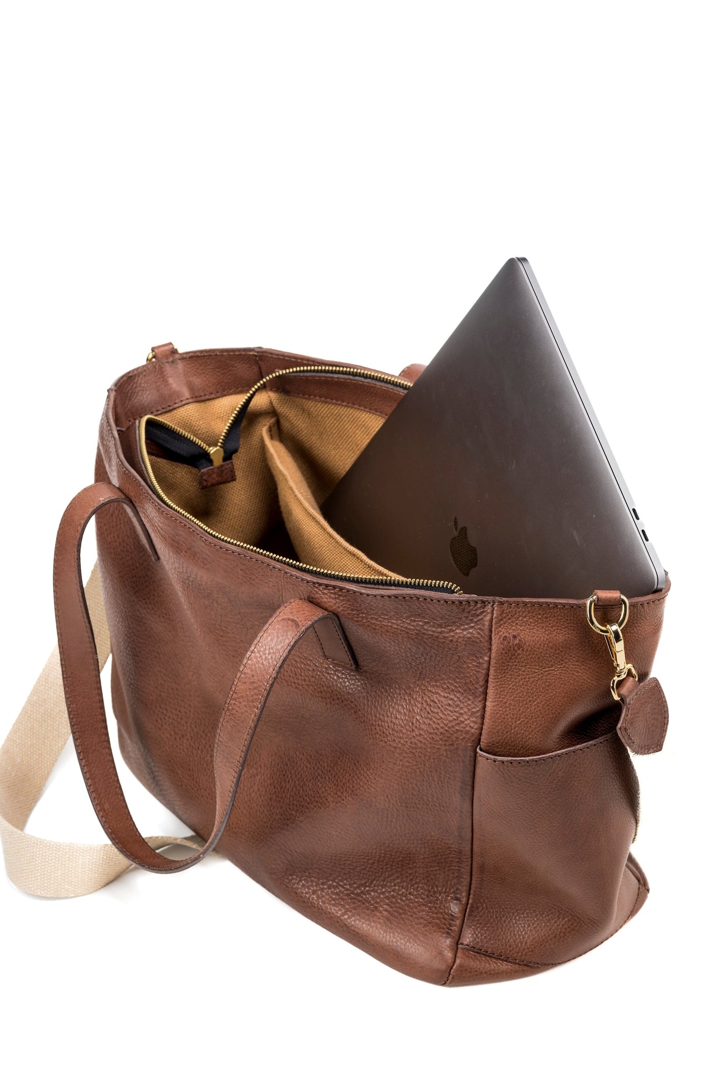 Leather Tote Tobacco Fifth Avenue Collection