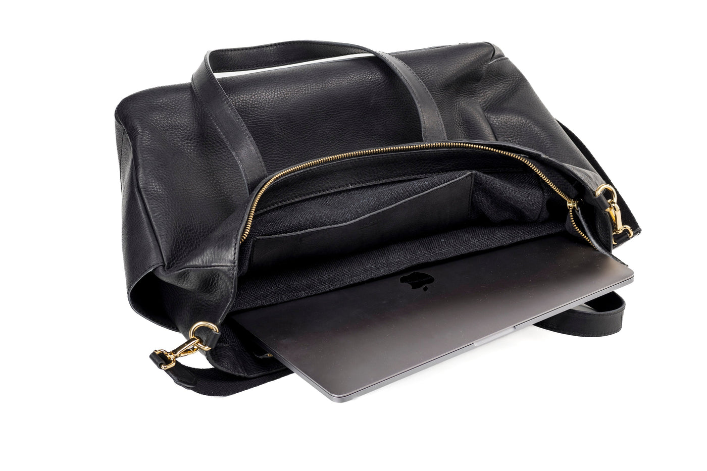 Leather Tote Black Fifth Avenue Collection