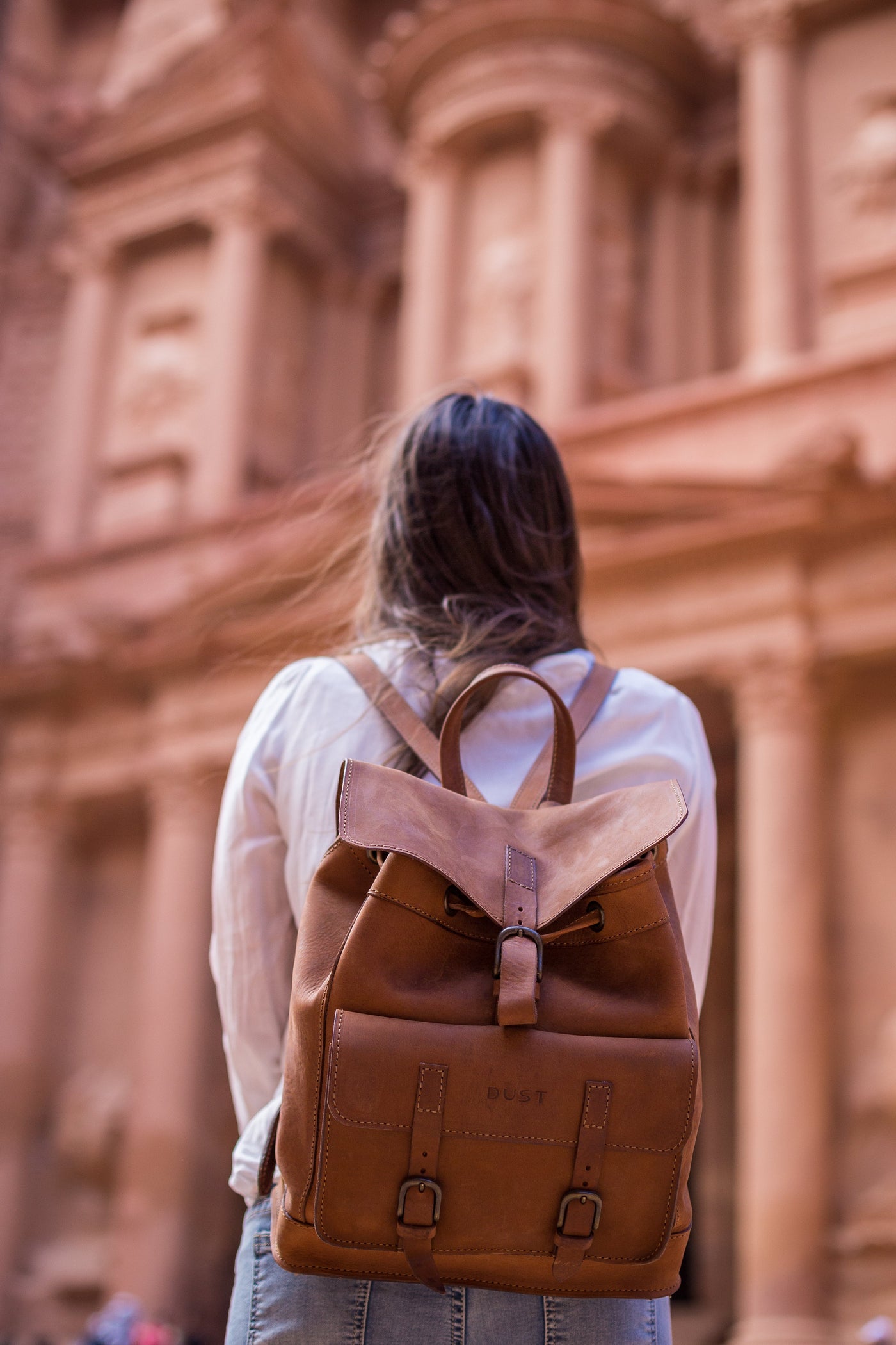 Leather Backpack in Heritage Brown Mod 103