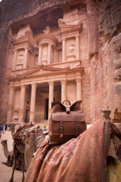 Leather Backpack in Heritage Brown Mod 103