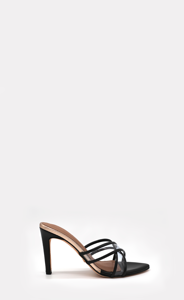 Go Vinyl Black Mules - BLONDISH