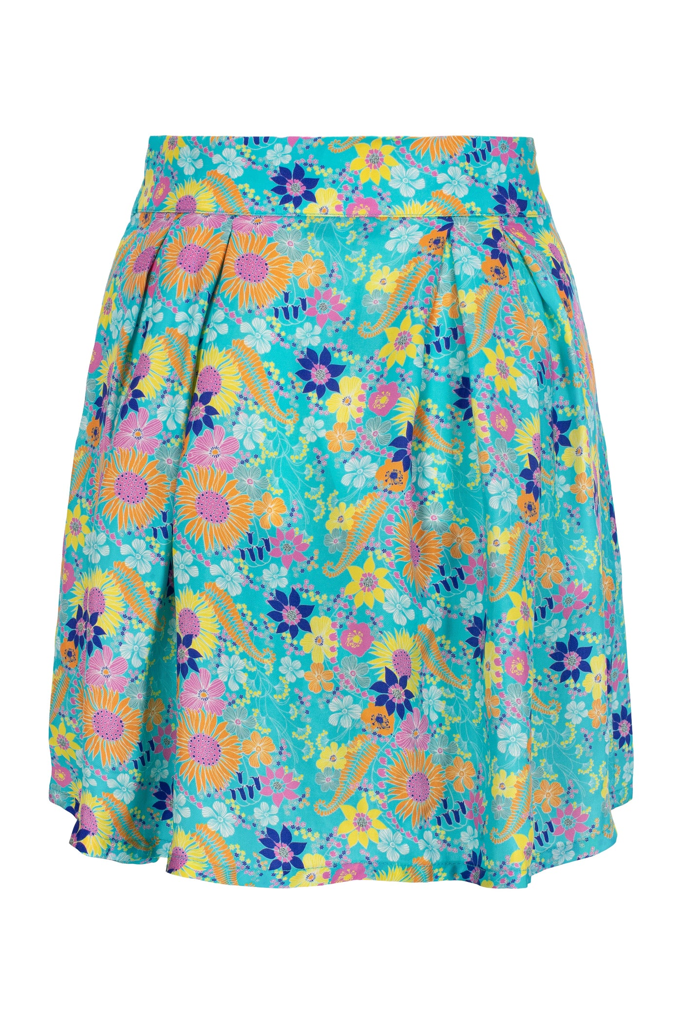 Cream Violet Skirt - Villblomst Blue