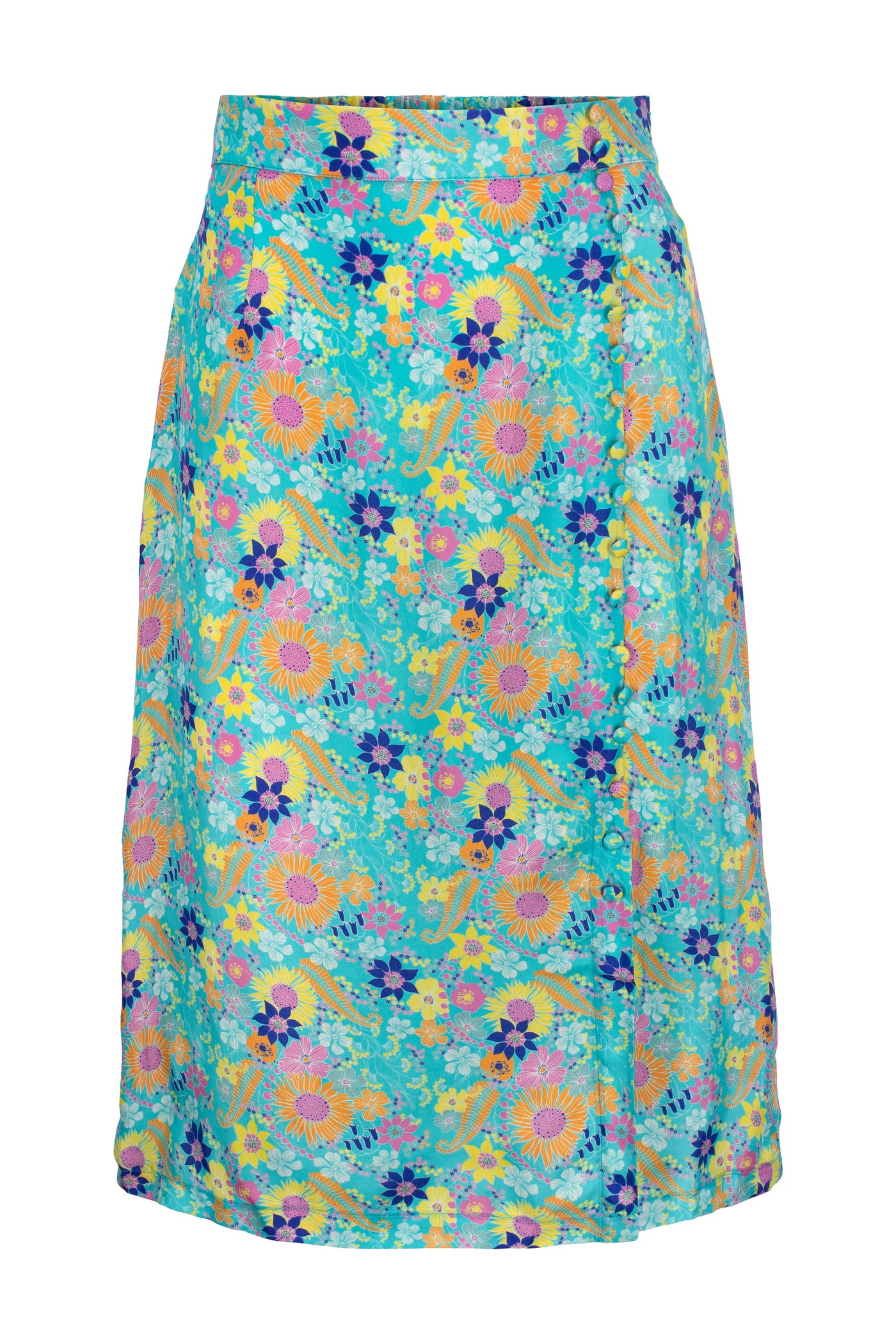 Bristly Buttercup Skirt - Villblomst Blue